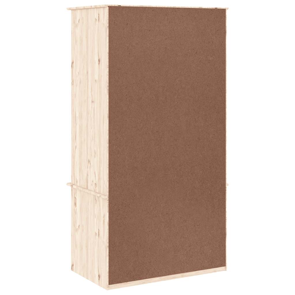 Kleiderschrank ALTA 90x55x170 cm Massivholz Kiefer – Bild 5